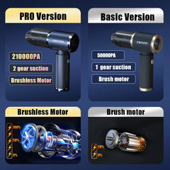 CENRR 210000PA Mini Car Vacuum Cleaner Wireless Powerful Vacuum Car Cleaner Handheld Portable Vacuum Cleaner Cleaning Machine