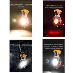 New Mini Flashlight Emergency Light Lighters Portable COB Working LED Keychain Rechargeable with Magnetic Cigarette Accessory
