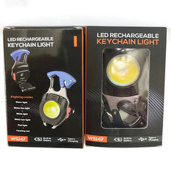 New Mini Flashlight Emergency Light Lighters Portable COB Working LED Keychain Rechargeable with Magnetic Cigarette Accessory