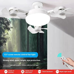 LED Silent Drone Fan Light with E27 Screw Creative 3/4/5 Head Remote-Controlled 3-Speed Adjustable for Home Living Room Bedroom