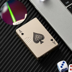 Creative Playing Cards Ace of Spades Lighter Windproof Poker Design Refillable Butane Lighter Fun Toy for Smoking Accessories