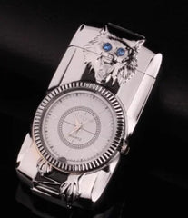 Luxury Gold Watch Jet Lighter Torch Turbo Gas Lighter Windproof Cigar Cigarette Metal Lighter LED Gasolin Butane Cigarette Acce