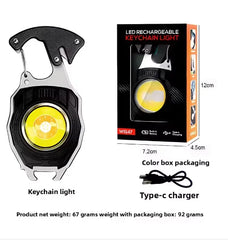 New Mini Flashlight Emergency Light Lighters Portable COB Working LED Keychain Rechargeable with Magnetic Cigarette Accessory