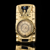 Luxury Gold Watch Jet Lighter Torch Turbo Gas Lighter Windproof Cigar Cigarette Metal Lighter LED Gasolin Butane Cigarette Acce