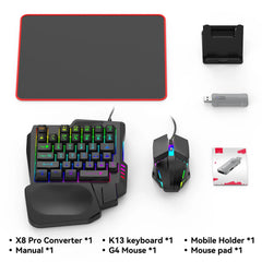 5 in 1 Keyboard Mouse Gaming Converter Bluetooth-Compatible 5.3 for PUBG Mouse Keyboard Adapter Converter for Gamer Accessories