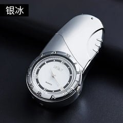 Luxury Gold Watch Jet Lighter Torch Turbo Gas Lighter Windproof Cigar Cigarette Metal Lighter LED Gasolin Butane Cigarette Acce