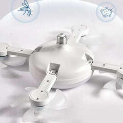 LED Silent Drone Fan Light with E27 Screw Creative 3/4/5 Head Remote-Controlled 3-Speed Adjustable for Home Living Room Bedroom
