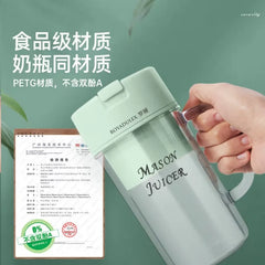 Wireless Electric Juicer Cup Portable 400ml Nordic Green for Juice Milkshake Crushed Ice Mixing Mason Cup