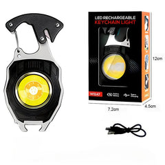 Mini COB Flashlight Multifunctional Portable Highlighting Light Type-c Fast Charging Large Capacity Battery Life Keychain Lamp