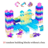 40PCS Magic Gummy Bloc Soft Building Blocks for Kids, Food-Grade TPE Sensory Stacking Toys, Transparent Jelly Bricks,Educationa
