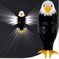 Bald Eagle Wall Light, Wall Mounted Eagle Lamp for Bedroom, Living Room, Hallway, Battery Operated Eagle Light