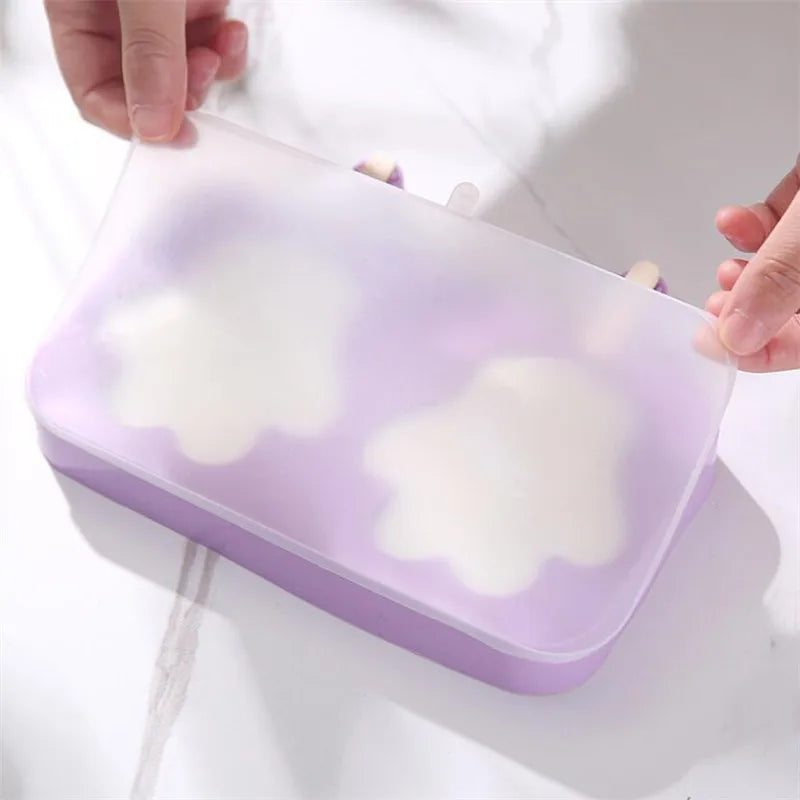 New Silicone Ice Cream Mold Popsicle Molds DIY Homemade Cartoon Ice Cream Popsicle Ice Pop Maker Mould