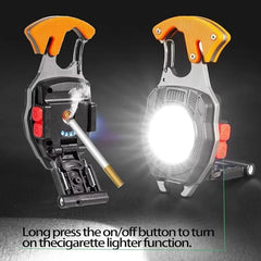 Mini COB Flashlight Multifunctional Portable Highlighting Light Type-c Fast Charging Large Capacity Battery Life Keychain Lamp