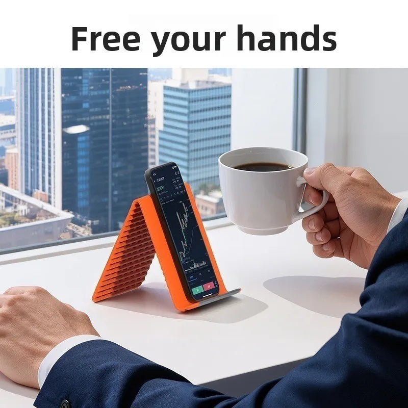 Multifunctional mobile phone stand, silicone desktop universal stand, flexible foldable deformable lazy travel stand