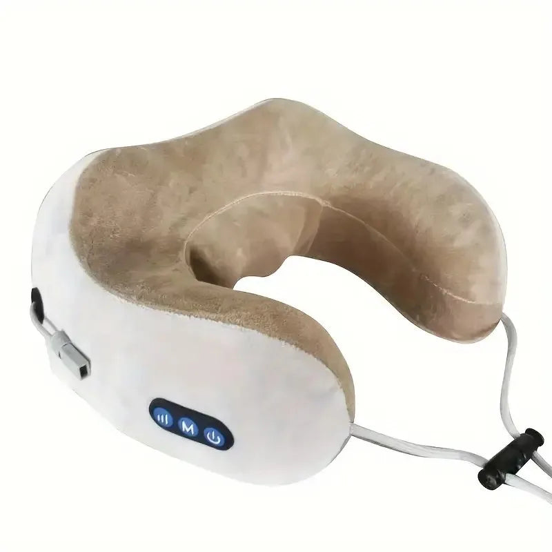 Electric Neck Massager Heat Vibration 3D Kneading Shiatsu U Shaped Pillow Shoulder Cervical Pain Relief Fatigue HomeOfficeAdults