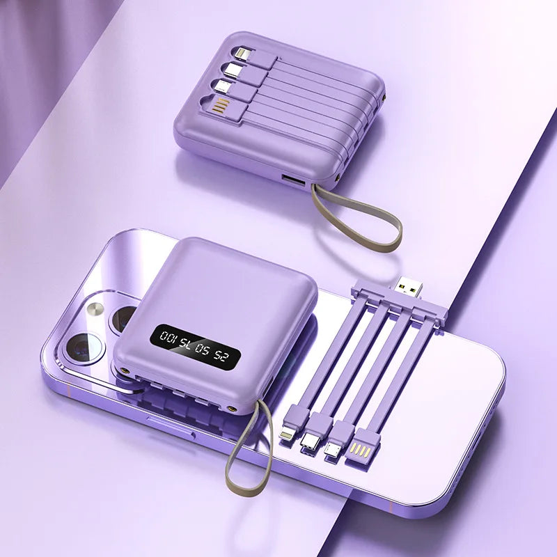 New Mini outdoor power bank 20000mah portable charger with flashlight charger external battery pack mobile universal power bank