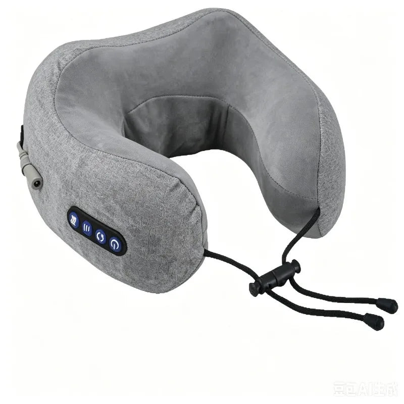 Electric Neck Massager Heat Vibration 3D Kneading Shiatsu U Shaped Pillow Shoulder Cervical Pain Relief Fatigue HomeOfficeAdults