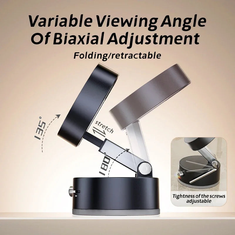 Car Phone Holder Stand Mini Vacuum Suction Cup Magnetic Bracket Foldable Kitchen Lazy Phone Bracket For iPhone Android Cellphone