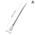 Stainless Steel Drinking Straw Spoon Tea Filter Detachable Reusable Metal Straws with Brush Drinkware Bar Party Tool Accessories