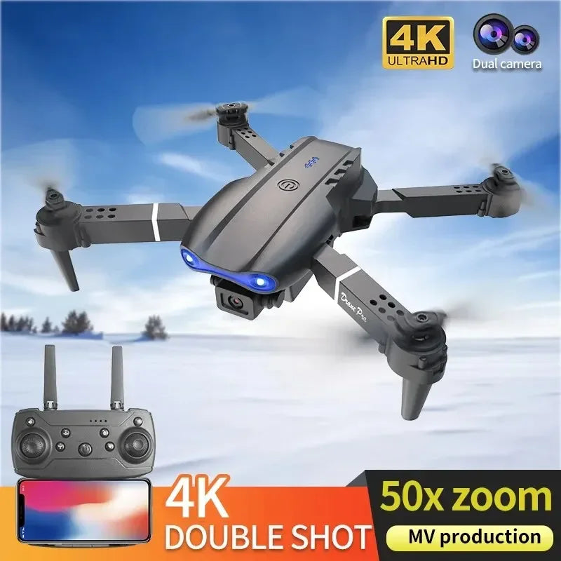 2026 E99Pro RC Drone 4K Professinal With 1080P Wide Angle HD Camera Foldable Helicopter WIFI FPV Height Hold Gift Toy