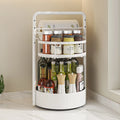 Multi-Tier Rotating Kitchen Organizer Condiment & Paper Towel Storage Rack Multifunctional Countertop Spice Stand for Home Use