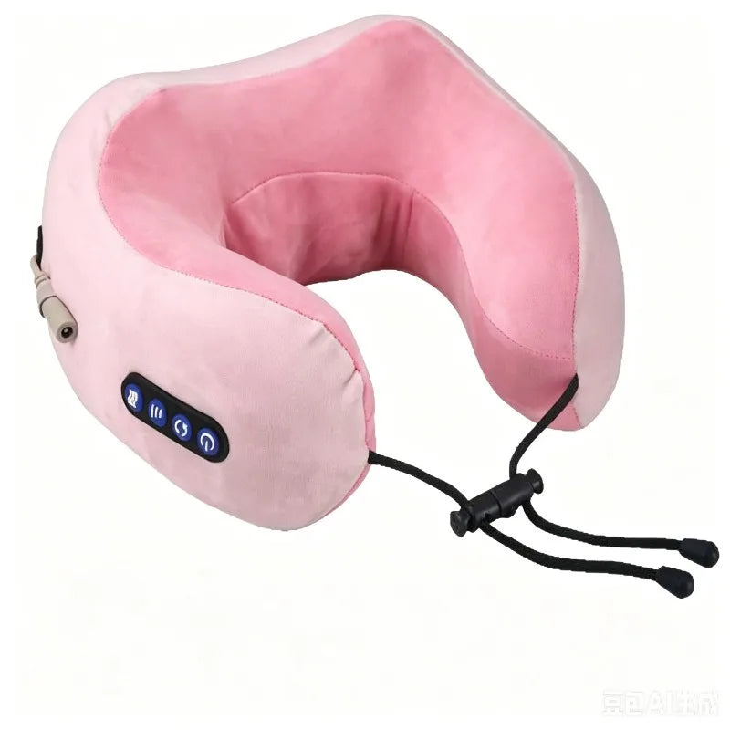 Electric Neck Massager Heat Vibration 3D Kneading Shiatsu U Shaped Pillow Shoulder Cervical Pain Relief Fatigue HomeOfficeAdults