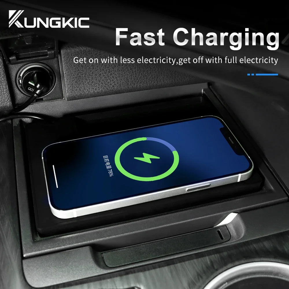 For Toyota Camry 70 XV70 2018 2019 2020 2021 2022 Car Wireless Charger Mobile Phone Fast Charging Holder 15W Charger Board