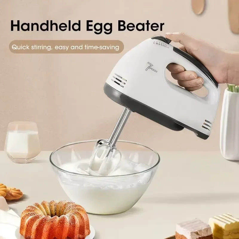 7-Speed Handheld Electric Egg Beater Mini Automatic Mixer for Egg White And Cream with EU/US Plug Household Kitchen Tool