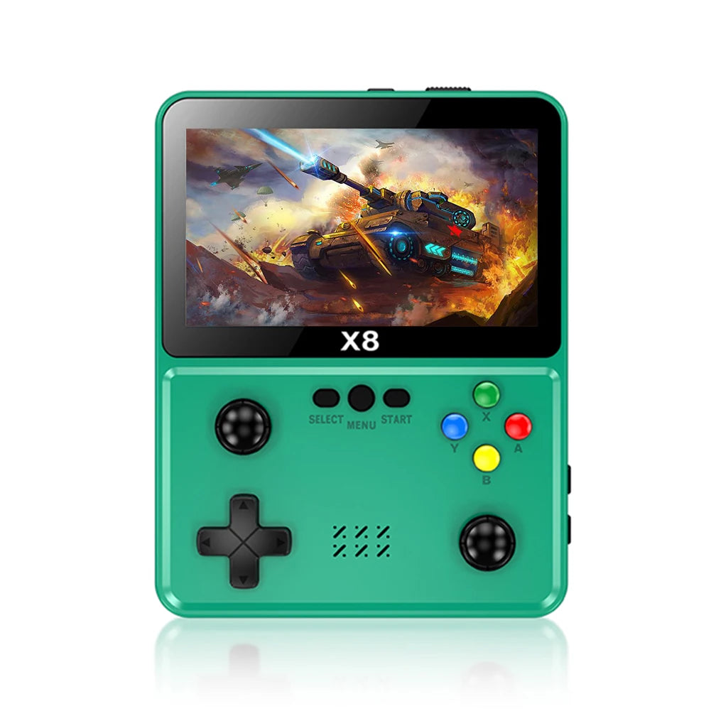 X8 Handheld Game Player Dual Joystick Handheld Game Station Console 10 Simulators Retro Video Games Player 8G Built in 2000 Game