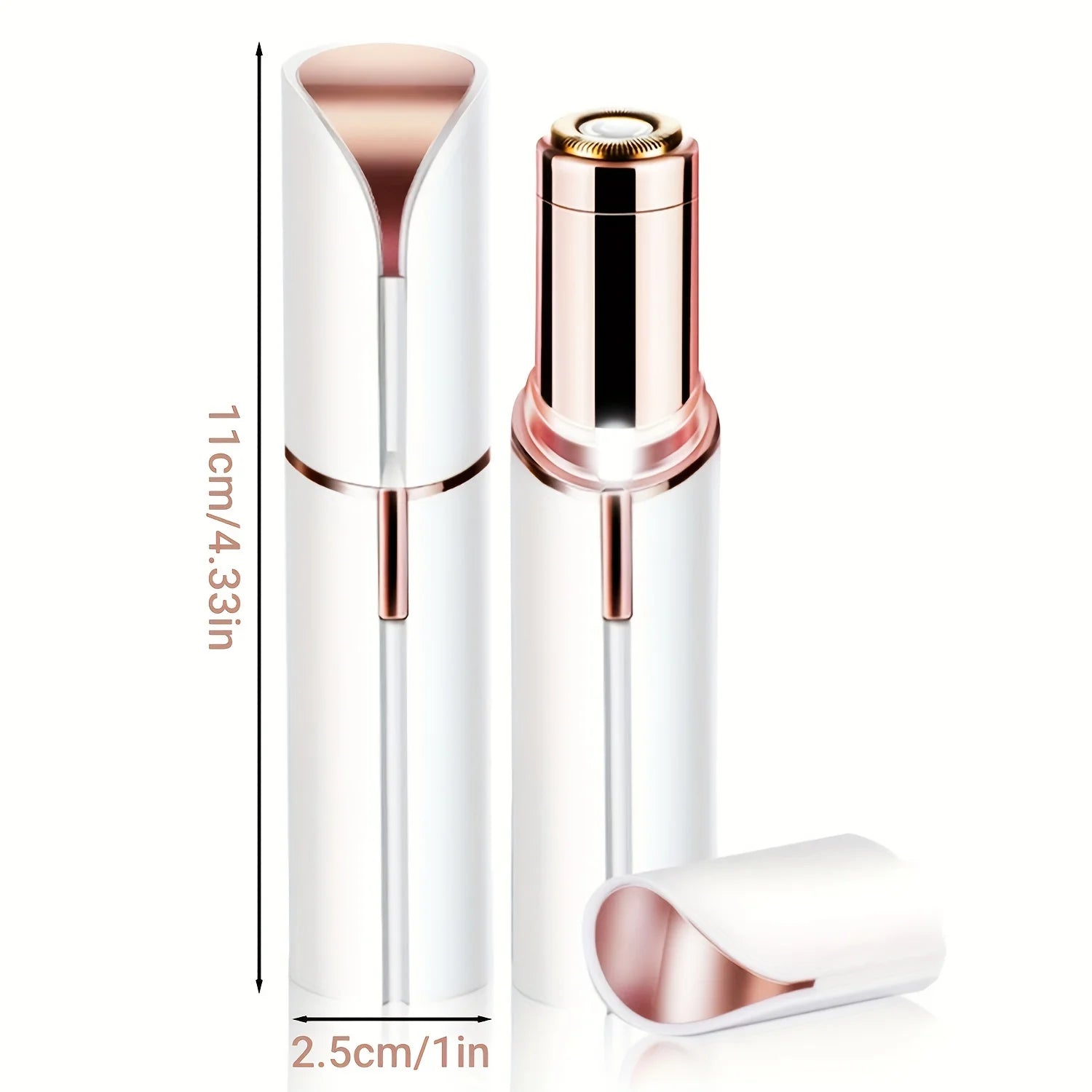 Touch Flawless Women's Painless Hair Remover Blush Portable Lady Shaver Rechargeable Body Hair Remover for Face Belly Peach Fuzz
