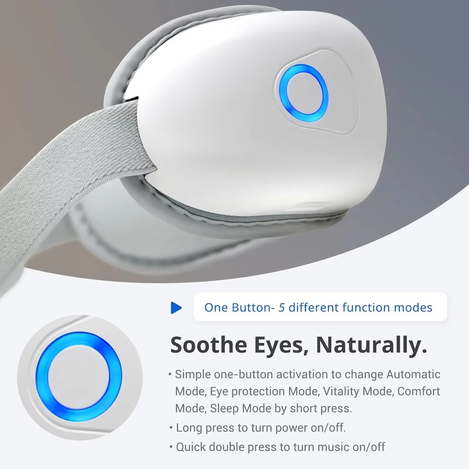 5 in 1 Eye Massager Foldable Eye Mask Device with Airbag Kneading Eye Care Instrument Perfect Relaxation Gifts for Dad Mom