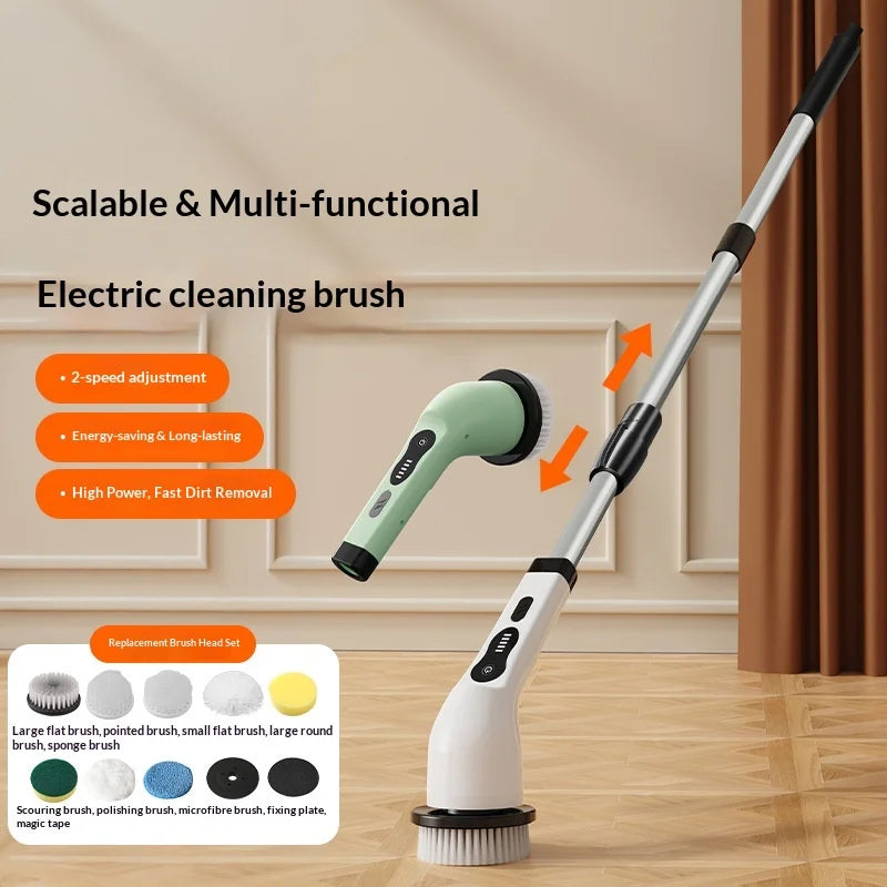 Electric Cleaning Brush Multi-functional for Car Kitchen Bathroom and Home Cleaning Wireless Charging Dual-use Handheld