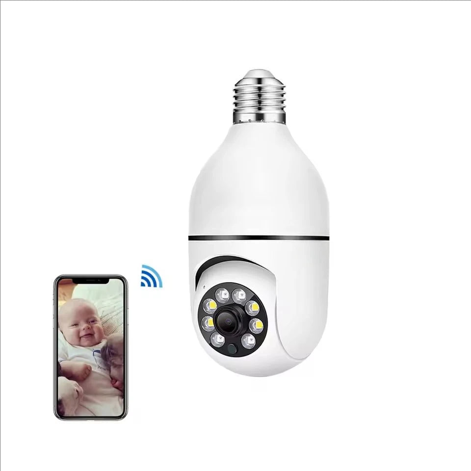 Bulb Surveillance Camera Full Color Night Vision Automatic Human Tracking Zoom Indoor Security Monitor Wifi Camera Smart Home