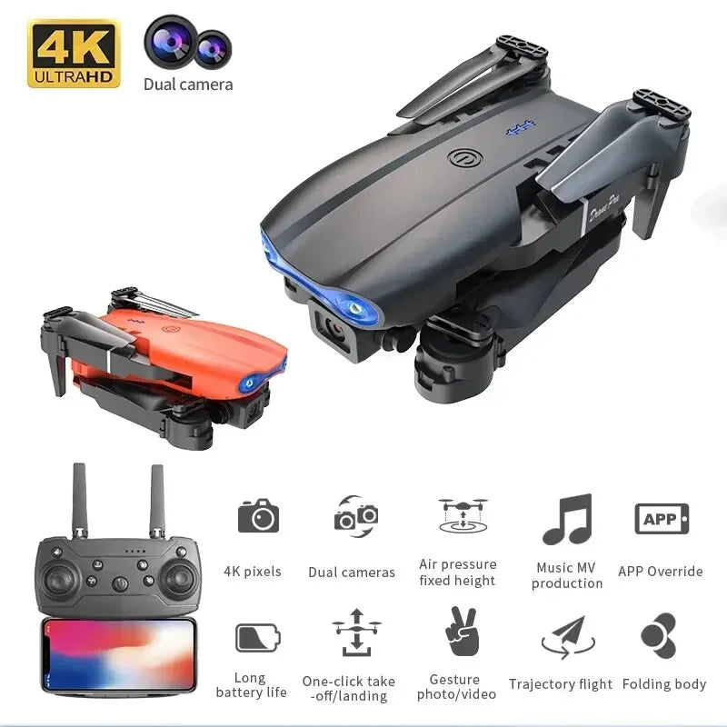 2026 E99Pro RC Drone 4K Professinal With 1080P Wide Angle HD Camera Foldable Helicopter WIFI FPV Height Hold Gift Toy