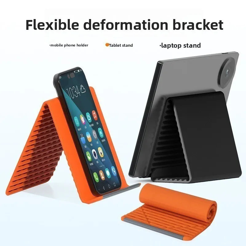 Multifunctional mobile phone stand, silicone desktop universal stand, flexible foldable deformable lazy travel stand