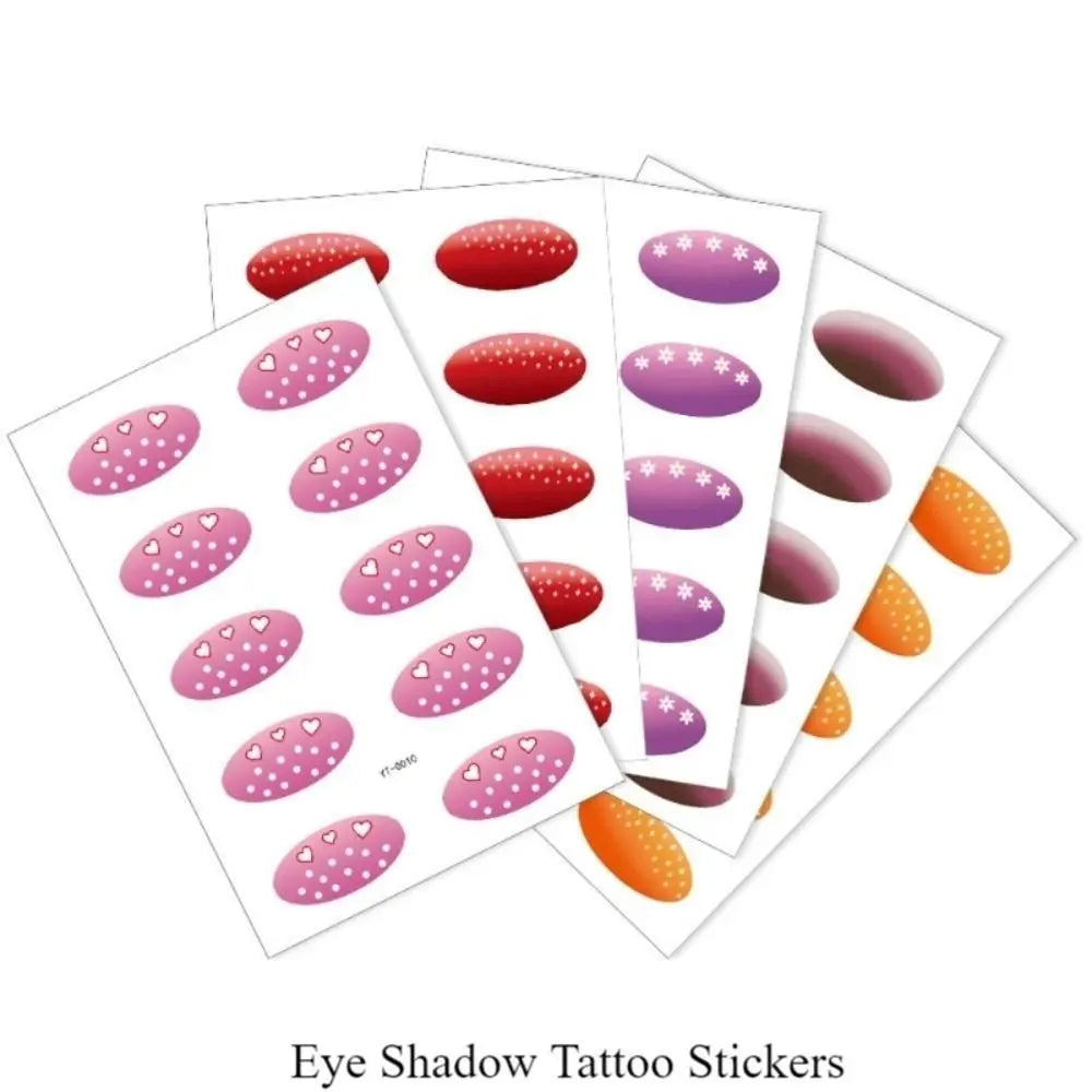 Gradient Color Eye Shadow Tattoo Stickers Leopard Print Wedding Tool Temporary Tattoo High Gloss Waterproof Eye Fake Tattoo