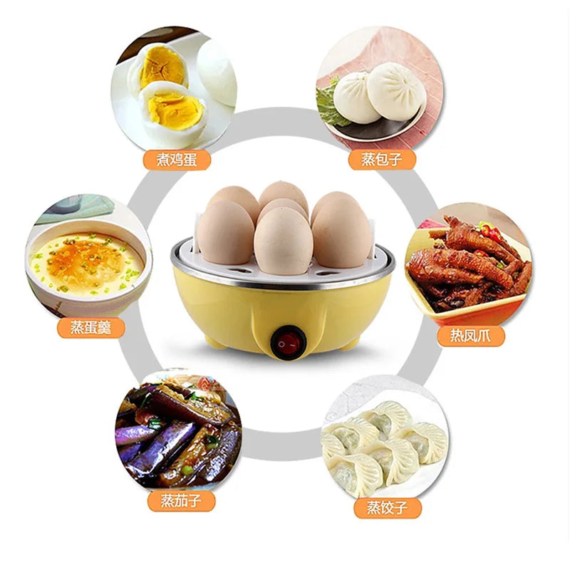 Electric Egg Poacher Multifunctional Auto Off Generic 7 Eggs Cooker Boiler Steamer Kitchen Breakfast Utensils