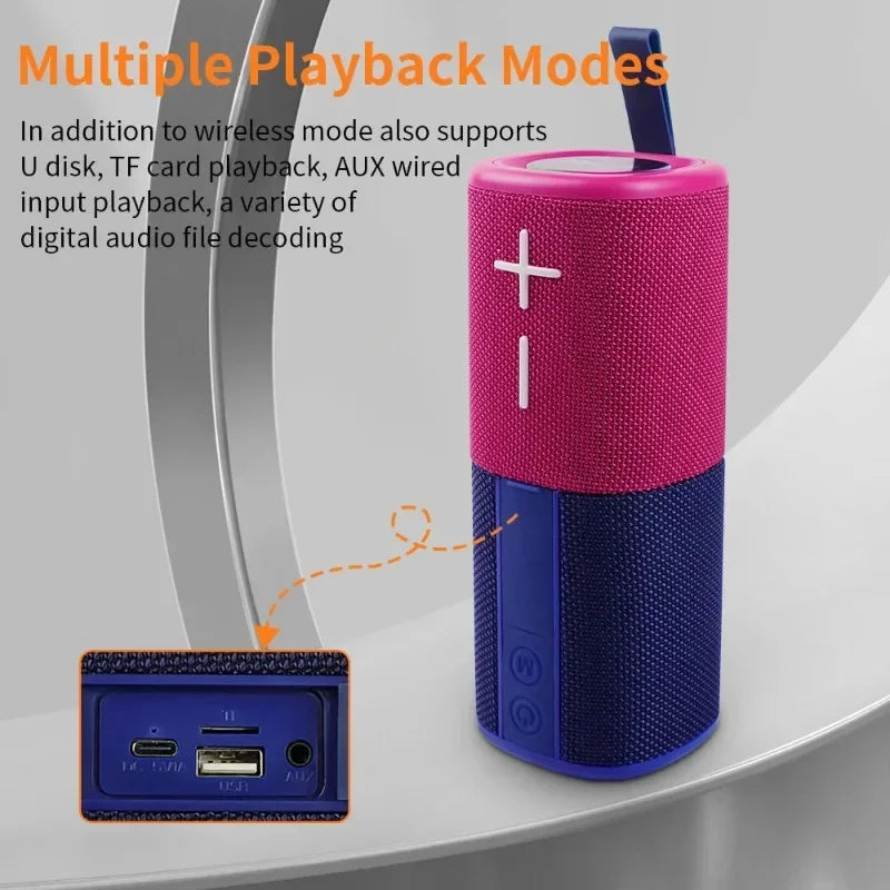 2-in-1 Split Design Portable Bluetooth Speaker Magnetic Attraction Outdoor Waterproof TF/USB/AUX RGB Lights, TWS HIFI Soundbox