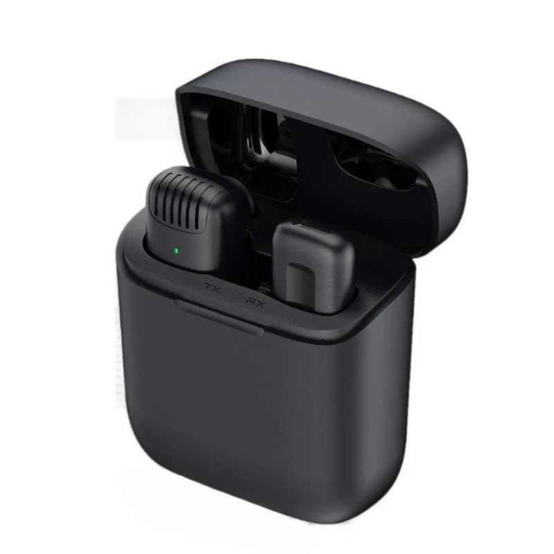 Wireless Mini 1 In 1 Lavalier Microphonewith Charging Case for Outdoor Recording Short Video Live Broadcast Lavalier Microphone