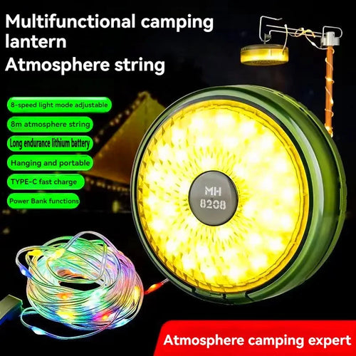 2025 New Arrival LED Light String Portable Camping Lights Christmas Decor Strip Star Lamp For Outdoor Enthusiasts Fast Shipping
