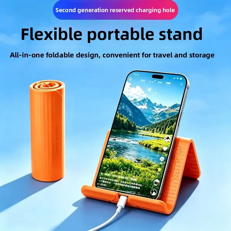 Multifunctional mobile phone stand, silicone desktop universal stand, flexible foldable deformable lazy travel stand