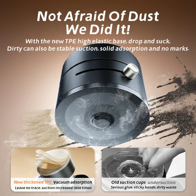 Car Phone Holder Stand Mini Vacuum Suction Cup Magnetic Bracket Foldable Kitchen Lazy Phone Bracket For iPhone Android Cellphone