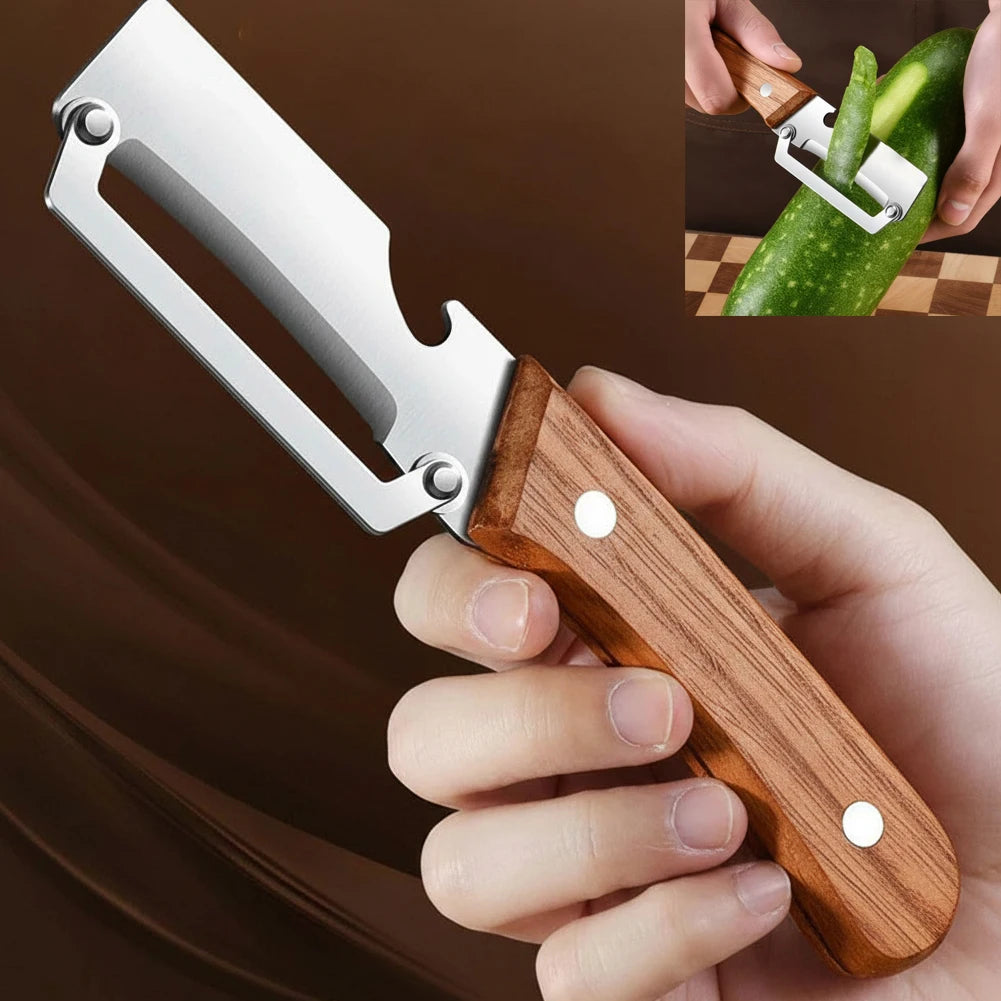 2026 Wooden Multi Functional Vegetable Peeler With Ergonomic Handle For Peeling And Slicing Fruits And Vegetables Durable Smooth