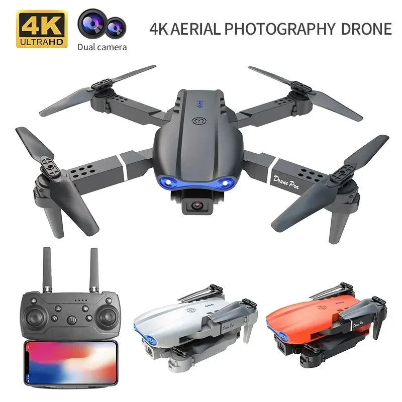 2026 E99Pro RC Drone 4K Professinal With 1080P Wide Angle HD Camera Foldable Helicopter WIFI FPV Height Hold Gift Toy