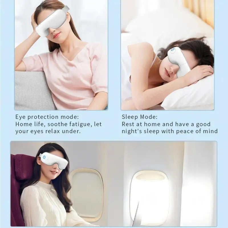 5 in 1 Eye Massager Foldable Eye Mask Device with Airbag Kneading Eye Care Instrument Perfect Relaxation Gifts for Dad Mom