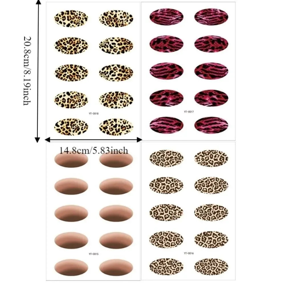 Gradient Color Eye Shadow Tattoo Stickers Leopard Print Wedding Tool Temporary Tattoo High Gloss Waterproof Eye Fake Tattoo