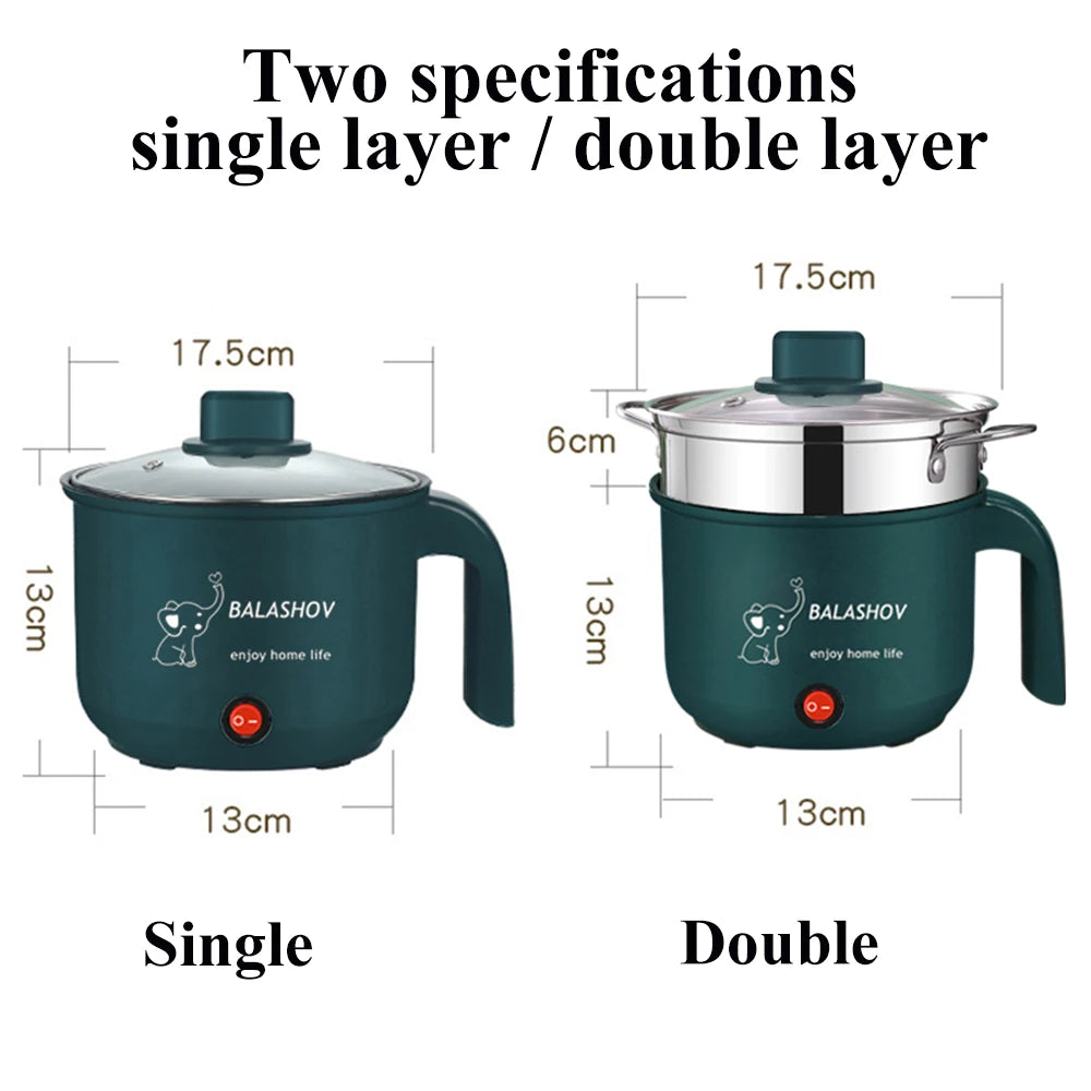 220V Electric Rice Cooker With Stainless Steel Steamer Multifunctional Kitchen Cooking Pot Non-stick Pan Hot Pot BBQ Home Use