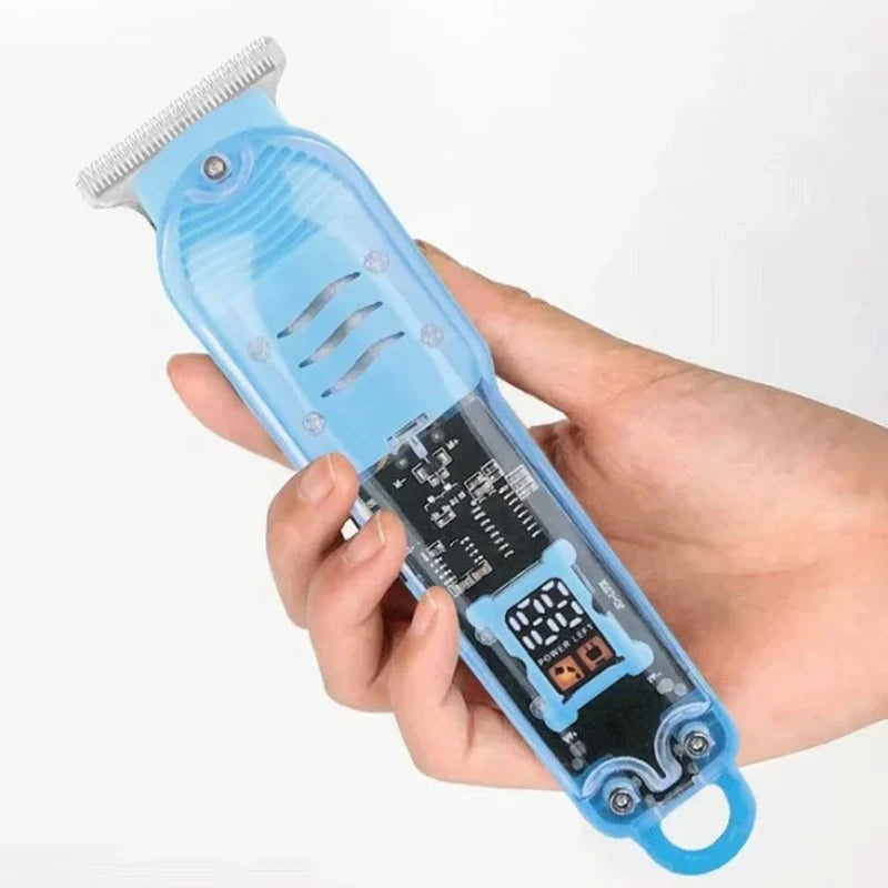 Transparent Electric Hair Trimmers Professional Hair Cutting Machine Rechargeable Clipper For Men Cordless Hair Cut Machine