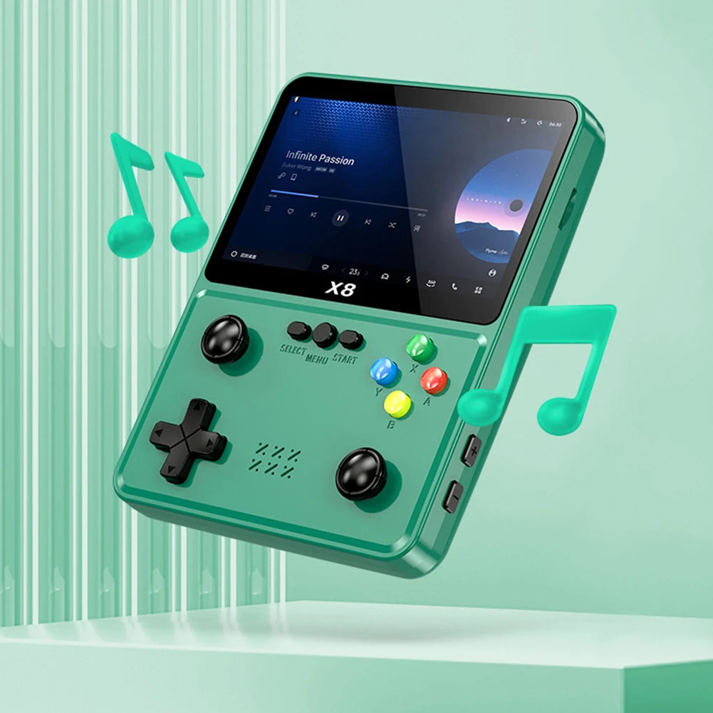 X8 Handheld Game Player Dual Joystick Handheld Game Station Console 10 Simulators Retro Video Games Player 8G Built in 2000 Game
